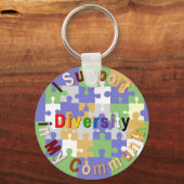 Support-Diversity in My Community Schlüsselanhänge Schlüsselanhänger (Vorderseite)