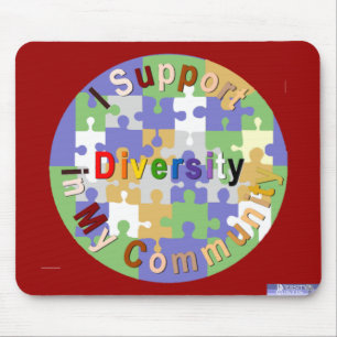 Support-Diversity in My Workplace Mousepad