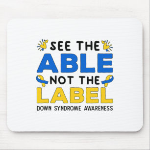 Support Down Syndrome Awareness Sehen Sie die Fähi Mousepad