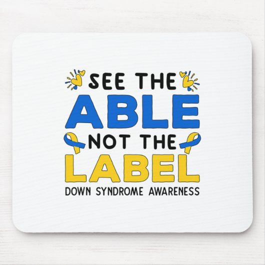 Support Down Syndrome Awareness Sehen Sie die Fähi Mousepad (Vorne)