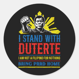 Support Duterte Stand mit Duterte Free Duterte Runder Aufkleber