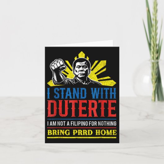 Support Duterte - Stand mit Duterte gegen ICC C Karte (Vorderseite)