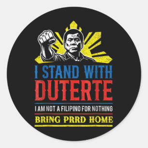 Support Duterte - Stand mit Duterte gegen ICC C Runder Aufkleber