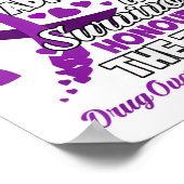 Support Fighter Honouring Taken Substance Overdose Poster (Ecke)
