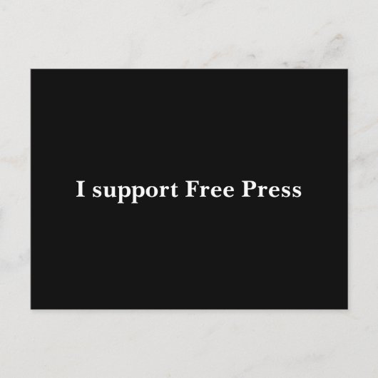Support Free Press Postkarte (Vorderseite)