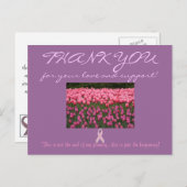 Support für Brustkrebs "Danke" Karte (Vorne/Hinten)