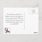Support für Brustkrebs "Danke" Karte (Rückseite)
