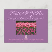 Support für Brustkrebs "Danke" Karte (Vorderseite)