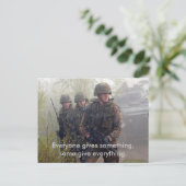 Support für unsere Troops Postkarte (Stehend Vorderseite)