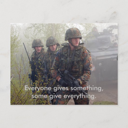 Support für unsere Troops Postkarte (Vorderseite)