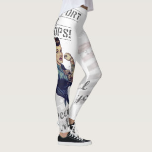 Support für unsere Truppen Rosie the Riveter Leggi Leggings
