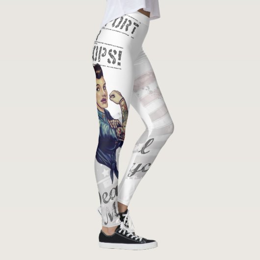 Support für unsere Truppen Rosie the Riveter Leggi Leggings (Rechts)