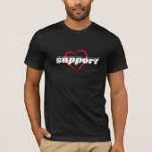 Support Heart Design – Red Love Symbol with Bold T-Shirt (Vorderseite)