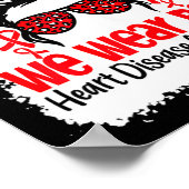 Support Heart Disease Awareness We Wear Red Tee Wo Poster (Ecke)