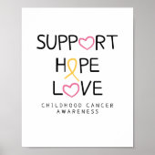 support.hope.Liebe. Cancer Poster & Prints (Vorne)