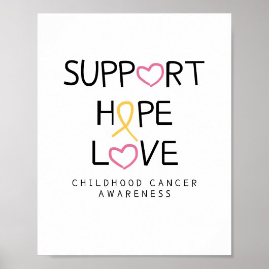 support.hope.Liebe. Cancer Poster & Prints (Vorne)