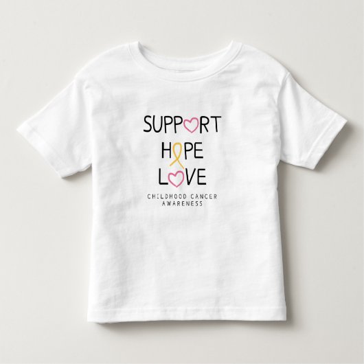 support.hope.Liebe. Kinderkrebs KleinkindT-Shirt Kleinkind T-shirt (Vorderseite)