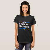 Support I Stand With Ukraine Flag American Ukraini T-Shirt (Vorne ganz)