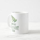Support Independent Media Frog Watercolor Kaffeetasse (Vorderseite Links)