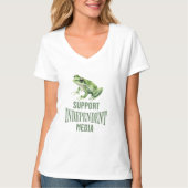 Support Independent Media Frog Watercolor T-Shirt (Vorderseite)