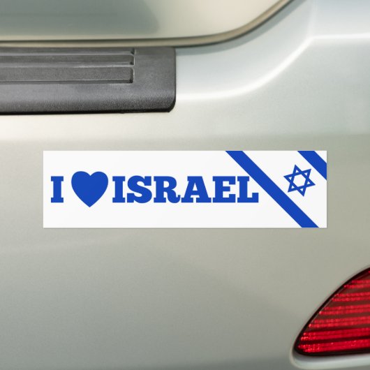 Support Israel I Love Israel Autoaufkleber (Auf Auto)
