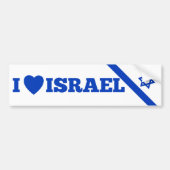 Support Israel I Love Israel Autoaufkleber (Vorne)