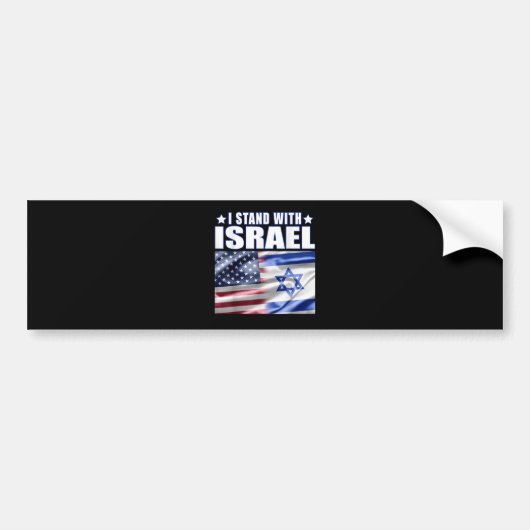 Support Israel I Stand with Israel  Autoaufkleber (Vorne)