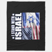 Support Israel I Stand with Israel Fleecedecke (Vorderseite)