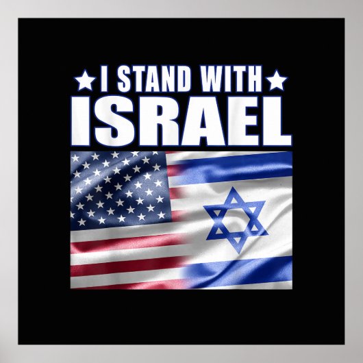 Support Israel I Stand with Israel Poster (Vorne)
