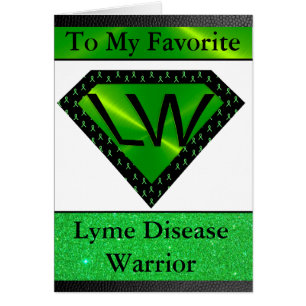 Support-Karte für Lyme Disease Warrior Superhero