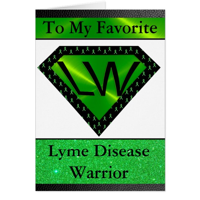 Support-Karte für Lyme Disease Warrior Superhero (Vorne)