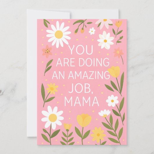 Support-Karte - Postpartum-Junge Mutter Dankeskarte (Vorderseite)