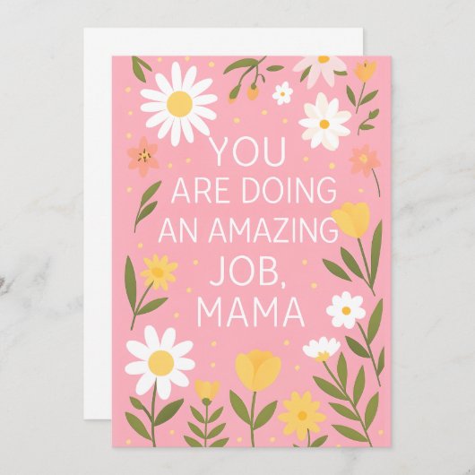 Support-Karte - Postpartum-Junge Mutter Dankeskarte (Vorne/Hinten)