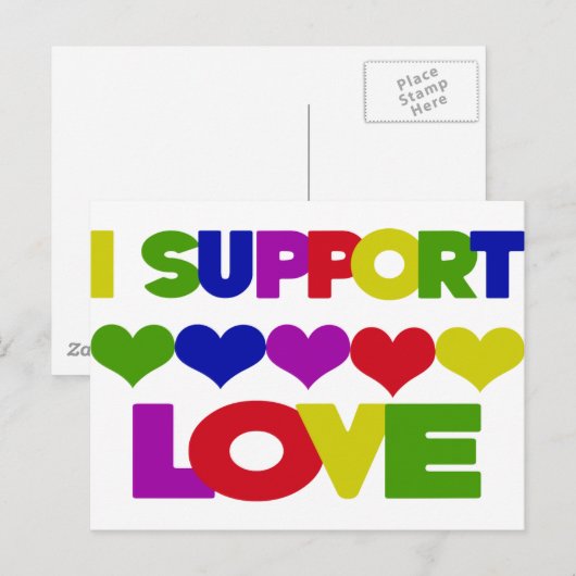 Support-Liebe Postkarte (Vorne/Hinten)