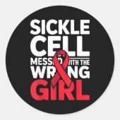 Support Messed Wrong Sickle Warrior Cell Runder Aufkleber (Vorderseite)