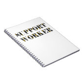 Support-Mitarbeiter-Notebook Notizblock (Rechte Seite)