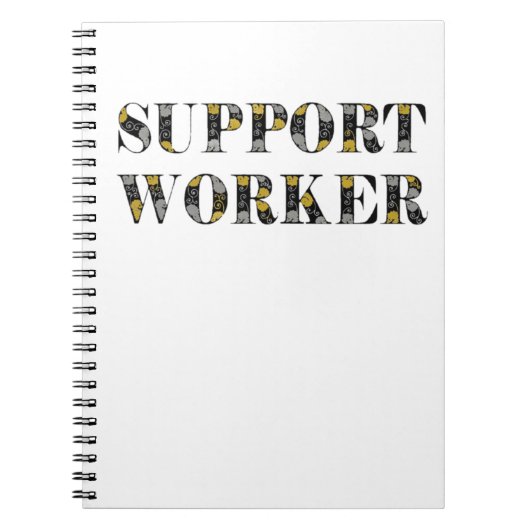 Support-Mitarbeiter-Notebook Notizblock (Vorderseite)
