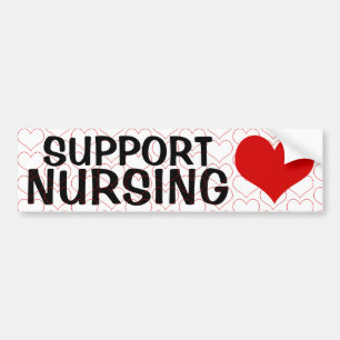 SUPPORT Nursing  (Heart) Bumper Sticker Autoaufkleber