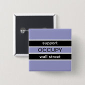SUPPORT-OCCUPY WALL STREET BUTTON (Vorne & Hinten)