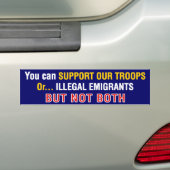 Support-Our-Troops_Or-Illegals (Stoßdämpfer) Autoaufkleber (Auf Auto)