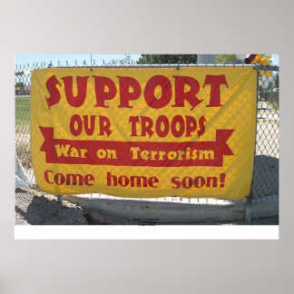 "Support Our troops" Zeichen, Hawthorne, Nevada Poster