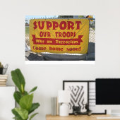 "Support Our troops" Zeichen, Hawthorne, Nevada Poster (Heimbüro)