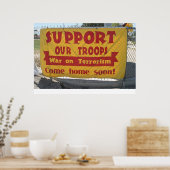 "Support Our troops" Zeichen, Hawthorne, Nevada Poster (Küche)