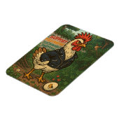 Support Polinators Cool Rooster in Leather Jacket Magnet (Linke Seite)