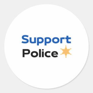 Support-Polizeiaufkleber1 Runder Aufkleber
