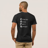 Support-Polizisten T-Shirt (Schwarz voll)