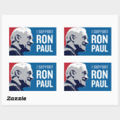 Support Ron Paul Rechteckiger Aufkleber (Blatt)