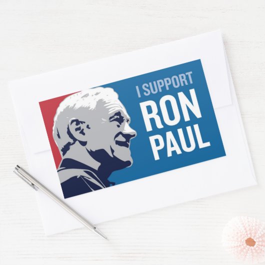 Support Ron Paul Rechteckiger Aufkleber (Umschlag)