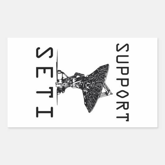 Support-SETI Rechteckiger Aufkleber (Vorderseite)
