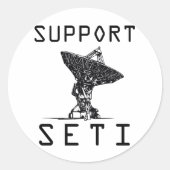 Support-SETI Runder Aufkleber (Vorderseite)